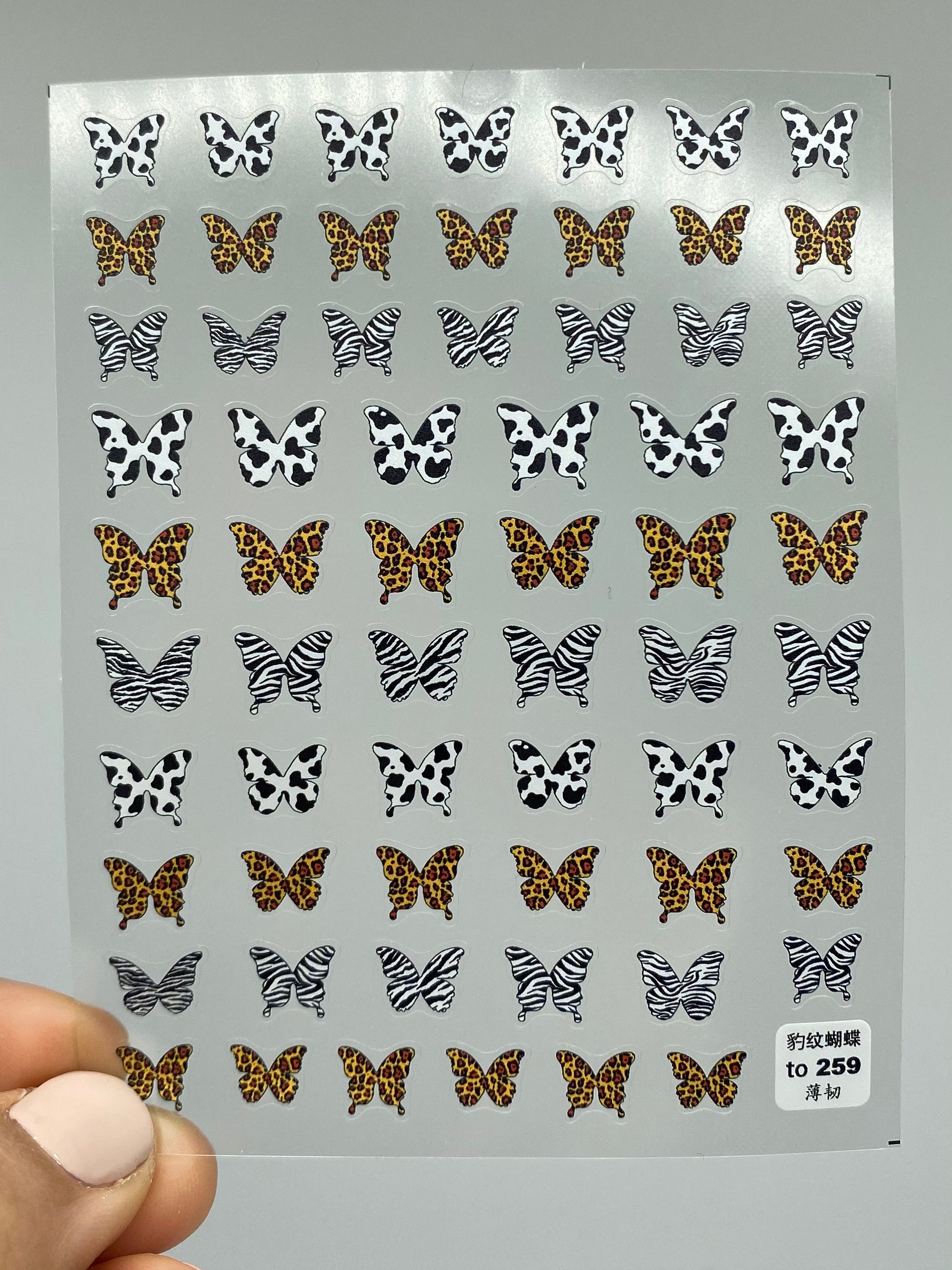 STICKERS 5D- BUTTERFLIES #259